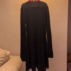 Mock neck sweater dress